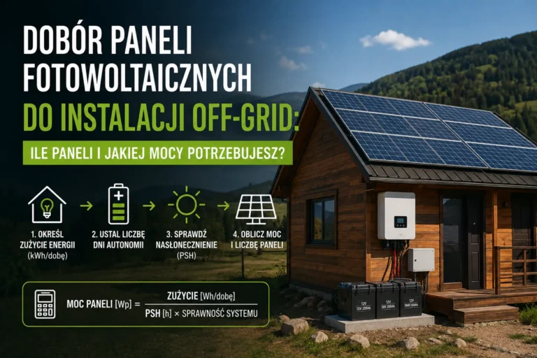 dobór paneli fotowoltaicznych off-grid